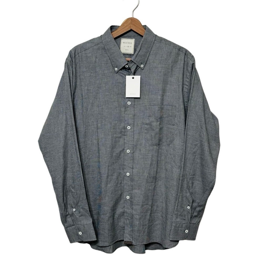 Billy Reid NWT Rosedale Mens Button Down Shirt Plaid 100% Cotton Made in Italy